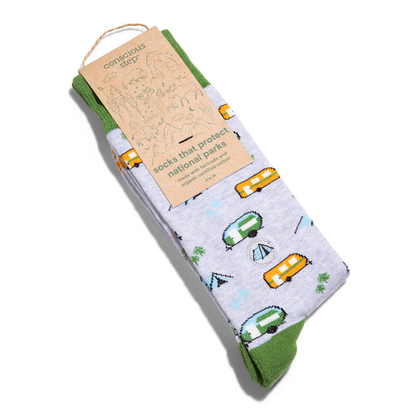 Socks that Protect National Parks (Green Campers) - Medium