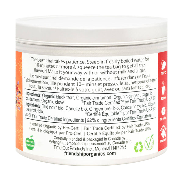 Chai Spice Black Tea, Organic and Fair Trade Certified