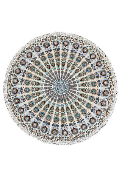Round Tablecloth Tapestry Blue/red Mandala