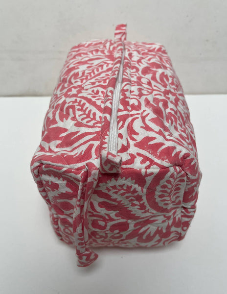 Large Cosmetic Bag - Cypress Coral