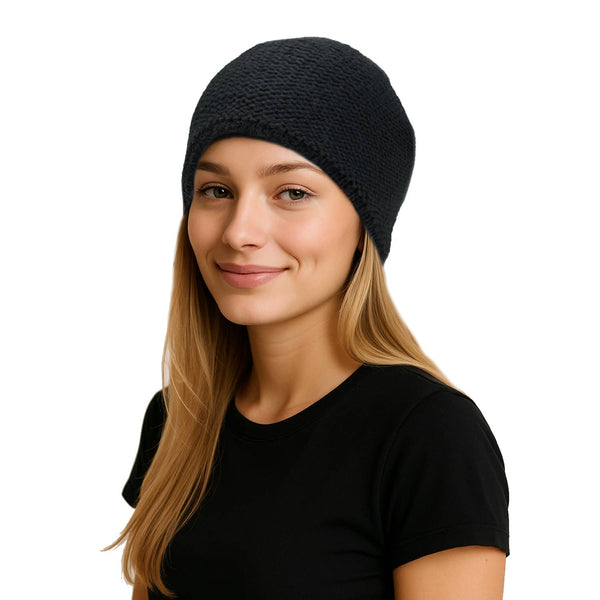 NEW! Alpaca Beanie Hat - Trail - Noir