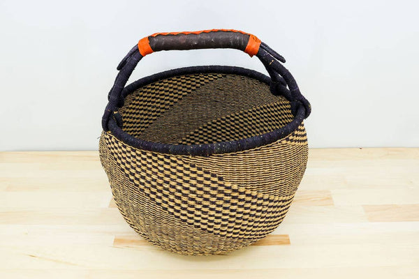Market Basket Bolga Basket/, blue and natural