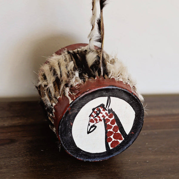 Double Sided Drums: Giraffe Pattern / Small