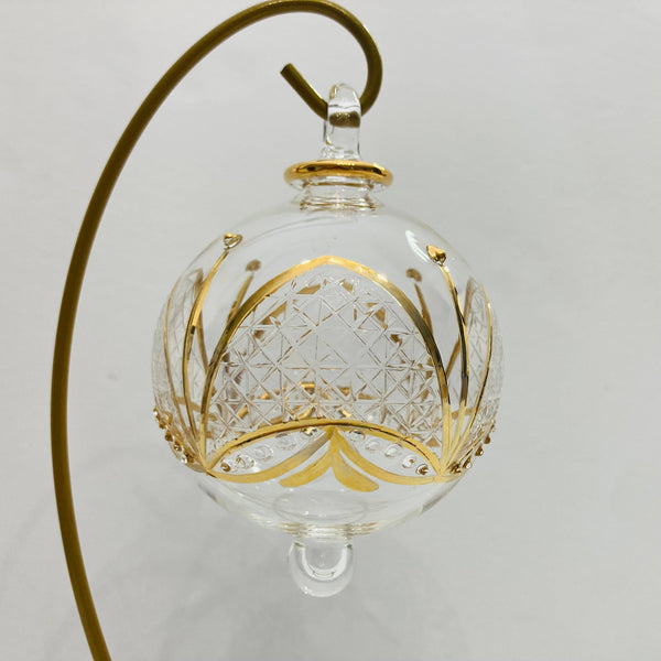 Blown Glass Ornament - Gothic Arch Gold