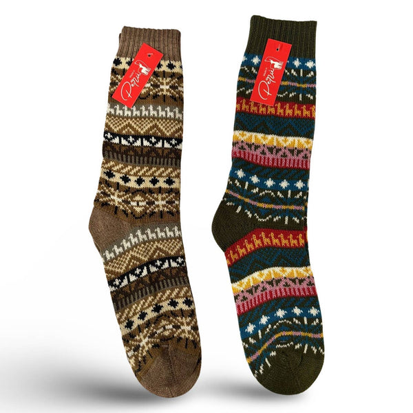 Baby Alpaca Knit Socks Geometric Super Inca Designs Fine