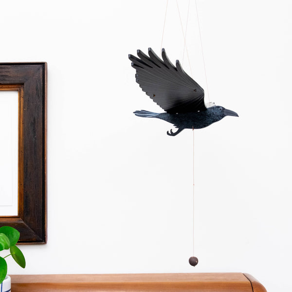 Raven Crow Black Bird Flying Bird Mobile