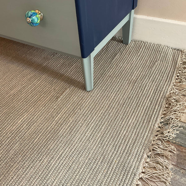 HUSH Hand Loomed Soft Cotton Rug in Muted Colours