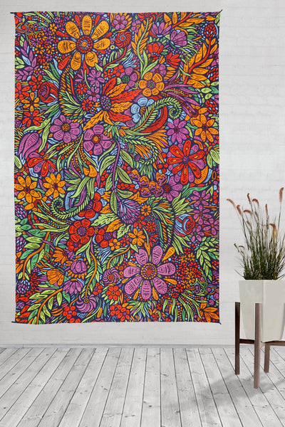 3D Tapestry Lush Flower Hanger Packaged Tapestries Wholesale: 30x45 inches