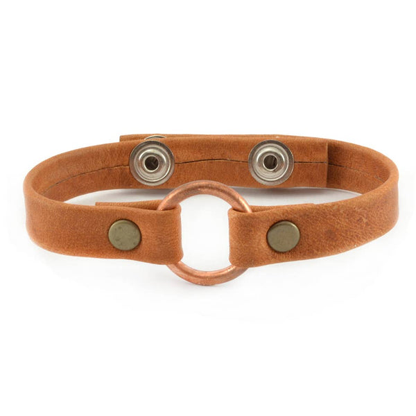Copper Bridle Leather Bracelet