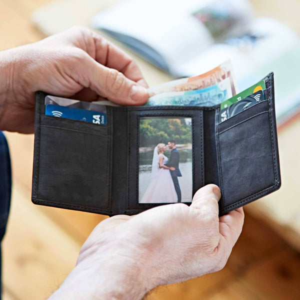 Handmade Buffalo Leather Trifold Wallet