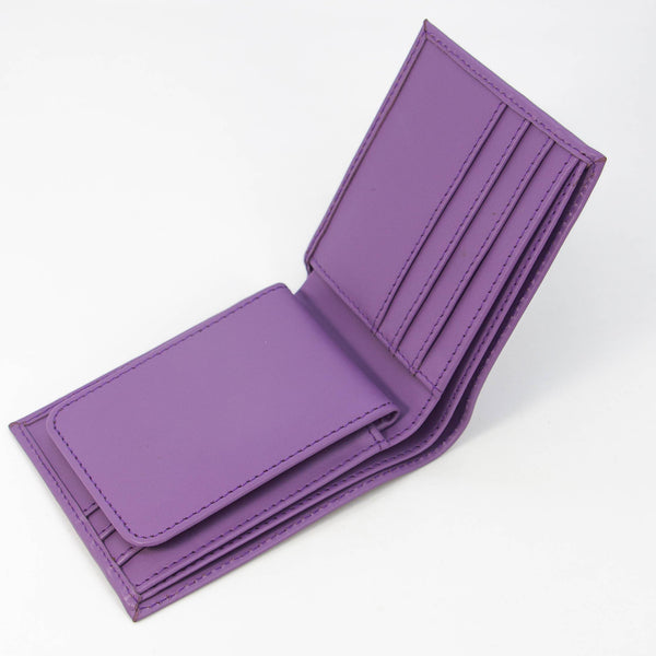 Leather BiFold Wallet - Purple - Artisan Fair Trade