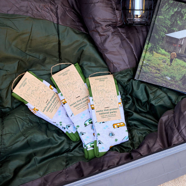 Socks that Protect National Parks (Green Campers) - Medium