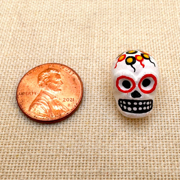 Colorful Skull Bead Clay, Peru 