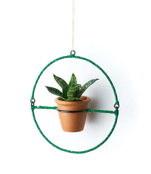 Hanging Sari Planter w/ Terra Cotta Pot