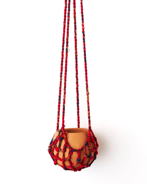 Hanging Sari Planter w/ Terra Cotta Pot