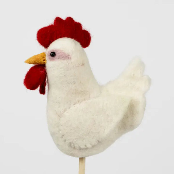 Felt Finger Puppet - Hen