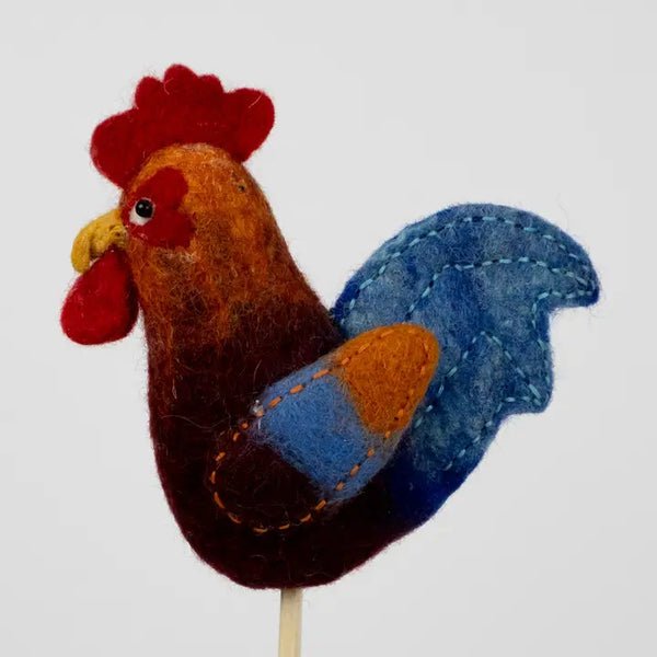 Felt Finger Puppet - Rooster