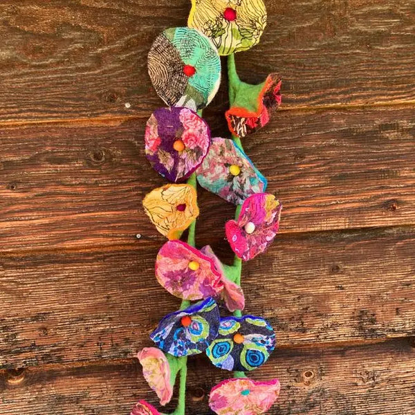Sari Infused Felt Flower garland