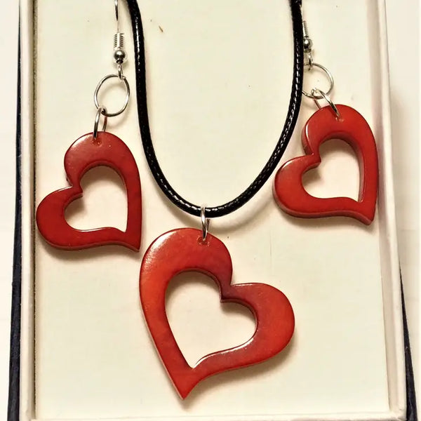 Tagua Heart Jewelry