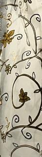 Sheer Crewel Drapery Panels