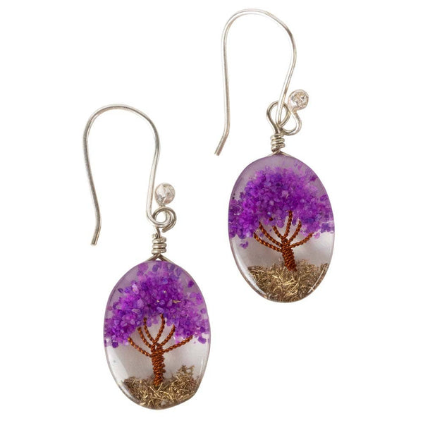 Purple Arbol Earrings