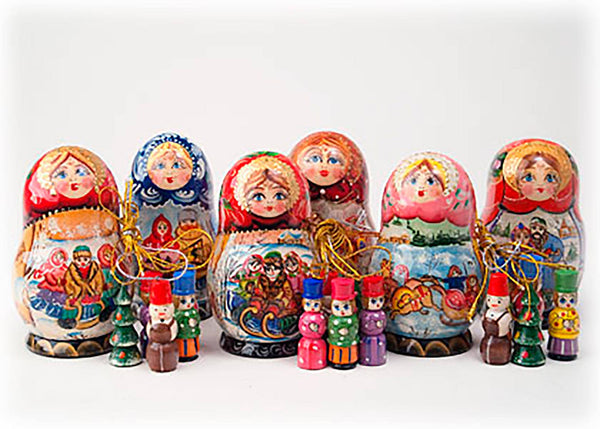 Matryoshka w/ Ornaments Small 4.5"