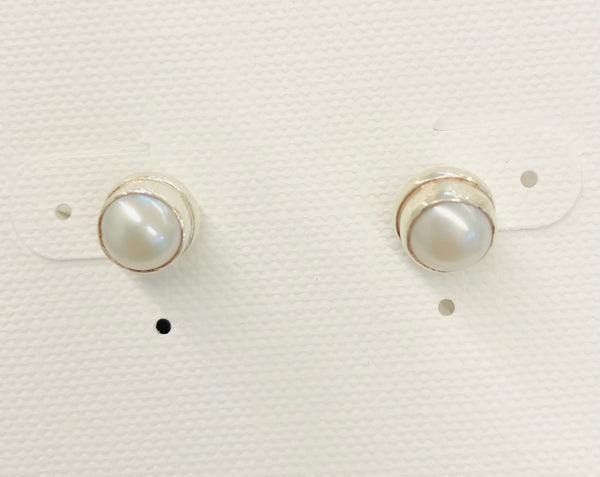 Lg Semi Precious Stud Earrings