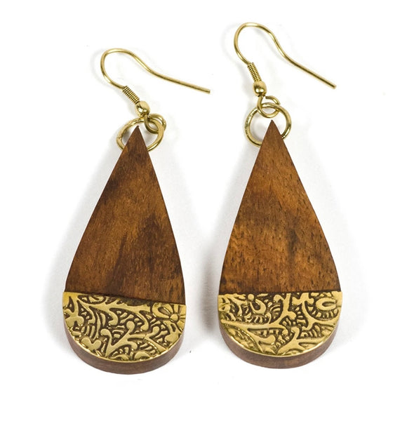 Earth and Fire Teardrop Earrings