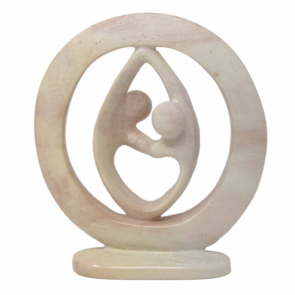 Lover's Embrace Natural Stone Sculpture - 6"