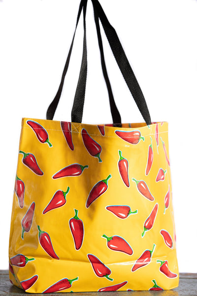 Red Chiles on Yellow Tote