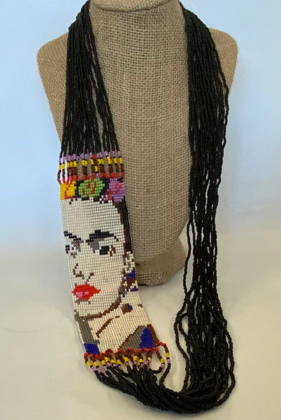 Frida Kahlo Beaded Necklace