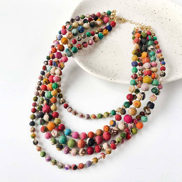 Kantha Intertwining Necklace