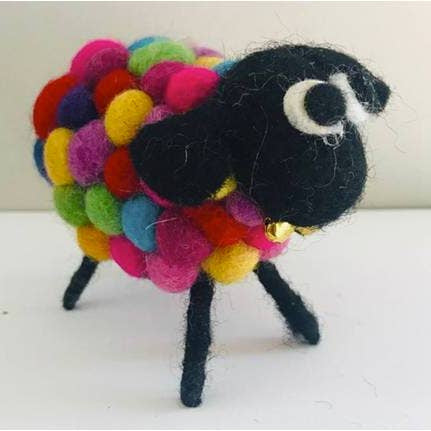Rainbow Sheep with Bell