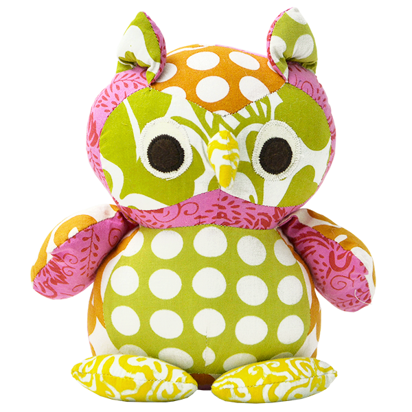 Patchwork Owl | Green Dots