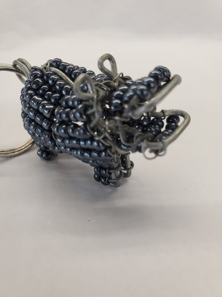 Beaded African Animal Key Ring