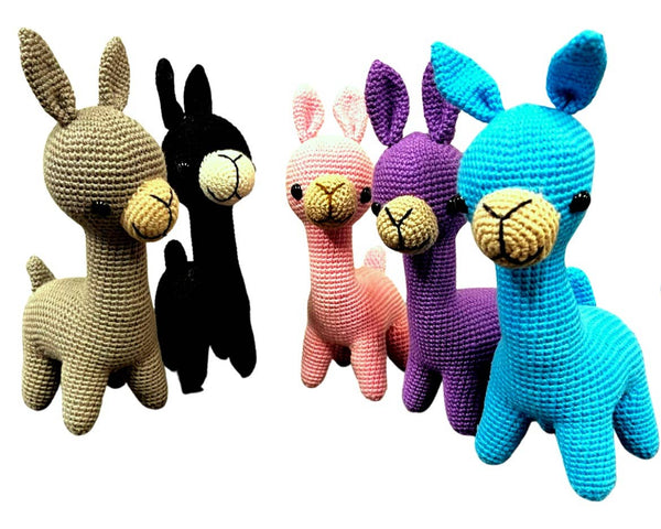 Crochet Plush Alpaca Llama Doll 8.5" Toy Knitted Soft Plush