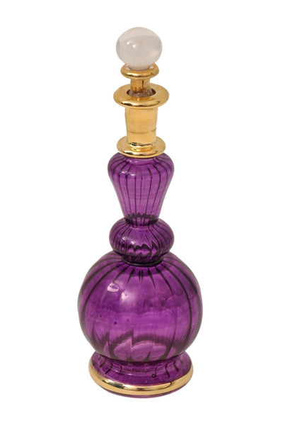 Purple & Gold Perfume Bottle  5.75"