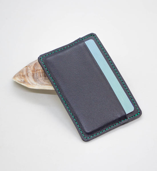 Leather Card Wallet - Deep Ocean - Artisan Fair Trade