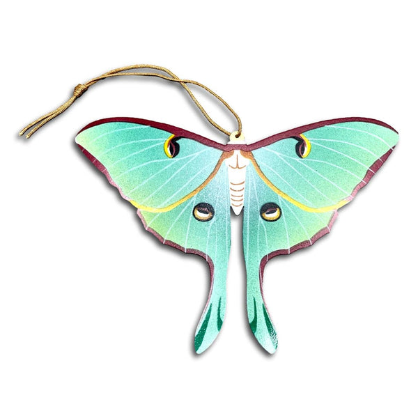 Luna Moth Ornament + Notecard
