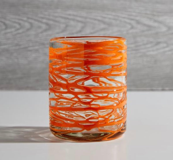 Mexican Orange Swirl Glass