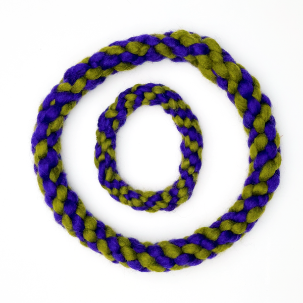Dharma Dog Toy, Rope Ring, Purple/Green 10"