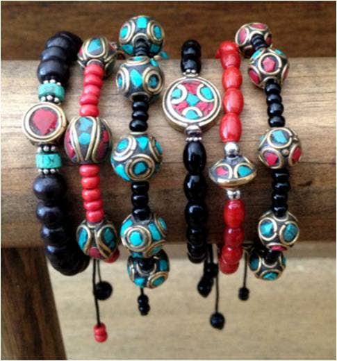Tibetan Mala Prayer Colorful Bead Bracelet
