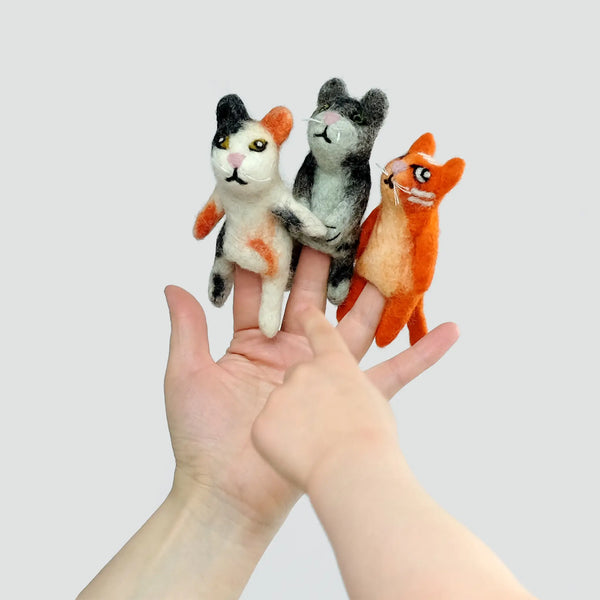 Felt Finger Puppets  - Assorted Cats