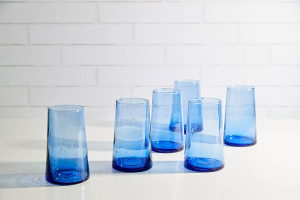Moroccan Cone Glassware Set - Blue
