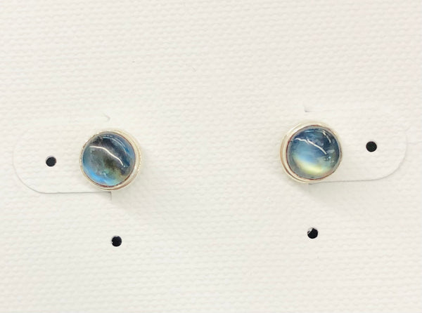 Lg Semi Precious Stud Earrings