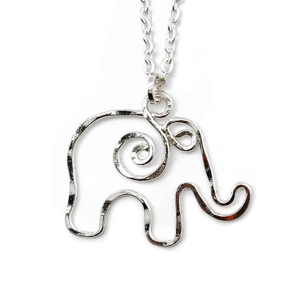 Silver Plated Elephant Necklace