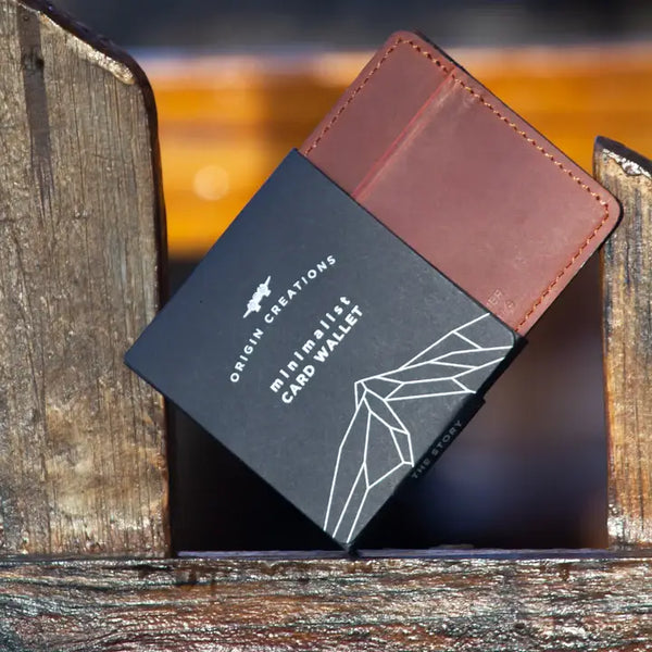 Leather Card Wallet-Saddle Brown