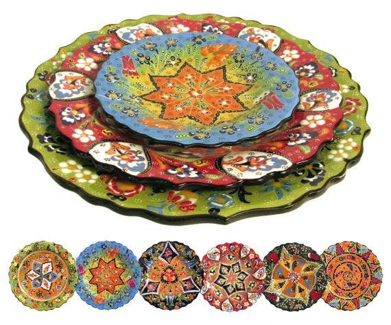 Relief Design Ceramic Plate - 18 cm round