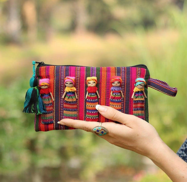 Woven Worry Doll Multi Color Pouch