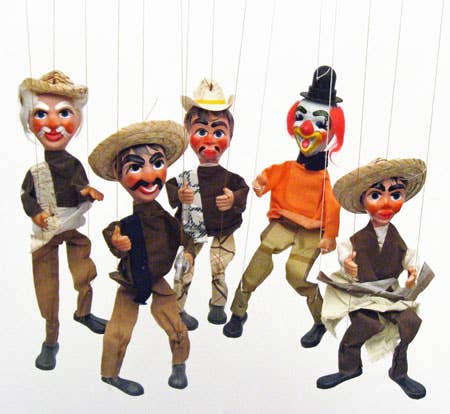 Authentic Hand Made Marionette Doll String Puppet Mexico